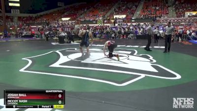 3-2-1A 138 Quarterfinal - Josiah Ball, Hoisington vs McCoy Nash, Cimarron