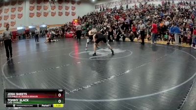 120 lbs Quarterfinal - Tommy Slack, Lake Catholic vs Josh Sheets, Columbus St. Francis DeSales