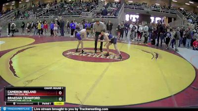 92 lbs Champ. Round 1 - Cameron Ireland, Banks Mat Club, Inc vs Braedan Crawford, Cornerstone Mat Club