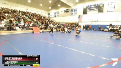 144 lbs Champ. Round 1 - Lucas Quiles, Freight Train WC vs Jimmey Tank Loya, OC RTC/Fountain Valley HS