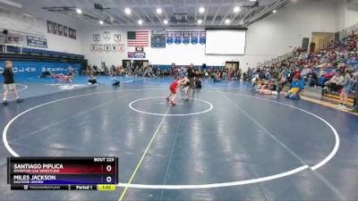 71-77 lbs Cons. Semi - Santiago Piplica, Riverton USA Wrestling vs Miles Jackson, Eastside United