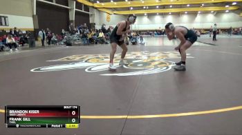 174 lbs Cons. Round 3 - Brandon Kiser, West Liberty vs Frank Gill, Thiel