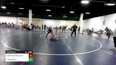 90 lbs Consi Of 8 #1 - Amir Winfrey Newman, IA vs Finn Andersen, NJ