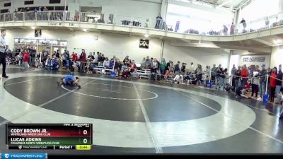 49 lbs Cons. Round 2 - Cody Brown Jr., Whiteland Wrestling Club vs Lucas Adkins, Columbus North Wrestling Club