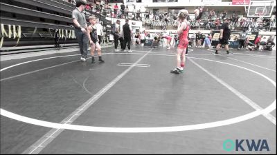 52-55 lbs Quarterfinal - Cannon Corley, Harrah Little League Wrestling vs Bentley Story, Shelton Wrestling Academy