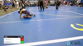 52 lbs Round Of 16 - Ivan Torres, Chickasha Youth Wrestling vs Maxon Rollins, Noble Takedown Club