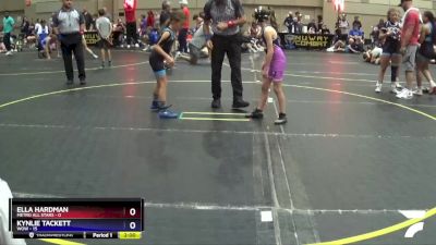 66 lbs Cross Bracket (8 Team) - Ella Hardman, Metro All Stars vs Kynlie Tackett, WOW