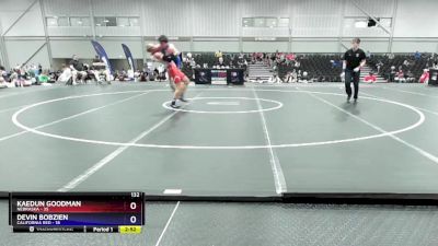 132 lbs 4th Wrestleback (16 Team) - Kaedun Goodman, Nebraska vs Devin Bobzien, California Red