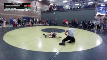 49 lbs Round 2 - Brinnleigh Wright, Mountain Man Wrestling Club vs Hattie Brown, Team Real Life Wrestling