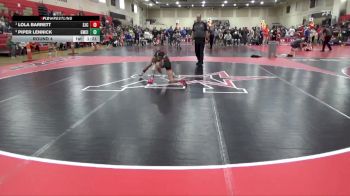80 lbs Round 4 - Lola Barrett, St. James Cyclones vs Piper Lennick, Gorilla Wrestling Club, Inc