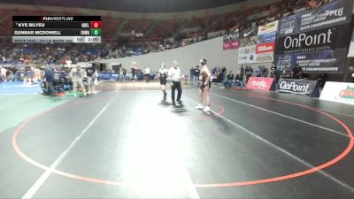 2A/1A Boys 190 Quarterfinal - Kye Bilyeu, North Douglas/Elkton Boys vs Gunnar McDowell, Enterprise / Wallowa Boys