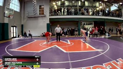 132 lbs Cons. Round 2 - Henry Moltumyr, St. Mary`s Ryken vs Justin Liess, The Heights School