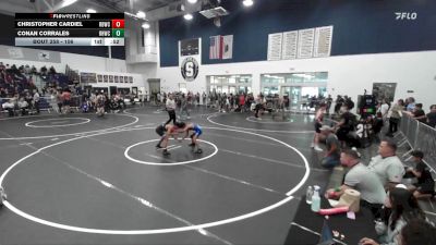 106 lbs Cons. Semi - Christopher Cardiel, Rancho Bernardo Wrestling Club vs Conan Corrales, Rough House Wrestling Club