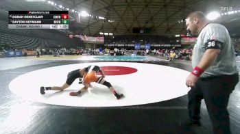 Boys 2A 138 lbs Champ. Round 1 - Dayton Heymann, North Kitsap vs Dobah Denetclaw, Centralia