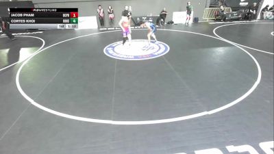 All Cadet Boys Freestyle Lower - 120 lbs Cons. Round 5 - Jacob Pham, Bellarmine College Prep High School Wrestling vs Cortes Khoi, Rancho Bernardo High School Wrestling