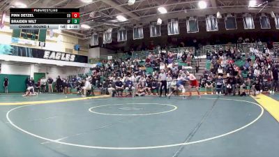 175 lbs Champ. Round 1 - Braiden Wilt, Kettering Fairmont vs Finn Detzel, Colerain