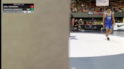 All Cadet Boys Freestyle Upper - 144 lbs 5th Place Match - Uriel Hernandez vs Sebastian Rodriguez, Coachella Valley Wrestling Club