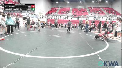 67 lbs Semifinal - Jett Boland, Cowboy Wrestling Club vs Lamario Ramsey JR., Del City Little League Wrestling