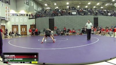 132 lbs Quarterfinals (8 Team) - Eddie Goss, Center Grove vs Anthony Zuranski, Avon