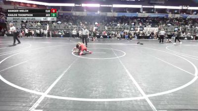 64 lbs Consi Of 8 #2 - Danger Welch, Claremore WC vs Kailos Thompson, Jackson County