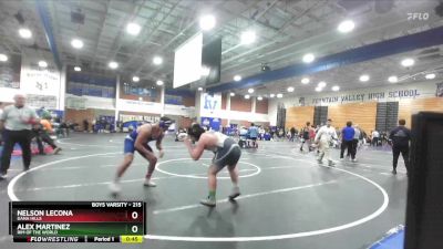 215 lbs Cons. Round 3 - Nelson Lecona, Dana Hills vs Alex Martinez, Rim Of The World