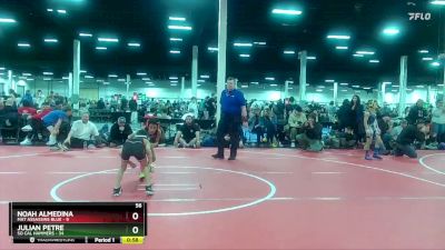 56 lbs Round 6 (10 Team) - Noah Almedina, Mat Assassins Blue vs Julian Petre, So Cal Hammers