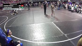 52-55 lbs Semifinal - Maddie Thomas, St Paul Youth Wrestling vs Lylah Valles, Gering Wrestling Club