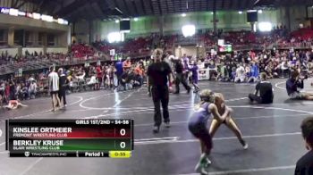 54-56 lbs Quarterfinal - Kinslee Ortmeier, Fremont Wrestling Club vs Berkley Kruse, Blair Wrestling Club