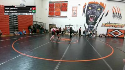 175-189 lbs Round 1 - Zach Sankoff, Riverton Middle School vs Juan Ramirez, Powell Middle School