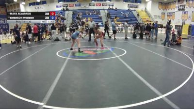 112 lbs Semifinal - Maya Alvarado, LHP vs Emerson Webber, Hernando Wrestling Club