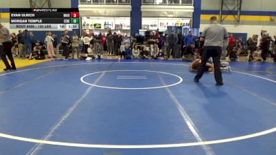 130 lbs Quarterfinal - Evan Ulrich, Mahindra vs Morgan Temple, Seneca Valley