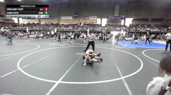 66 lbs Quarterfinal - Weiland Yost, La Gente WC vs Liam Loya, Dumas WC