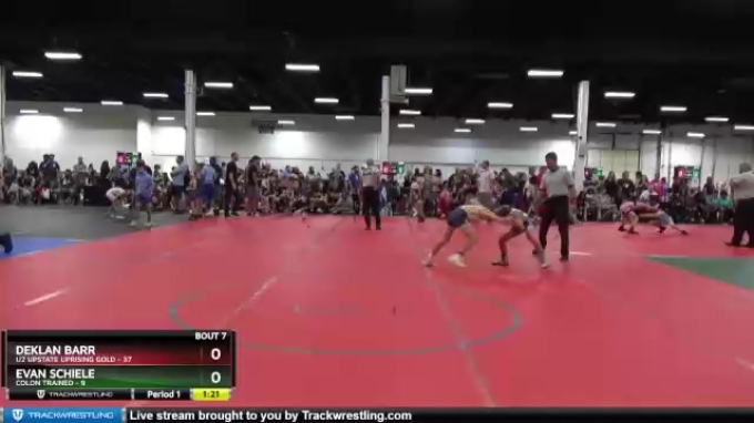 88 lbs Round 2 (8 Team) - Deklan Barr, U2 Upstate Uprising Gold vs Evan ...