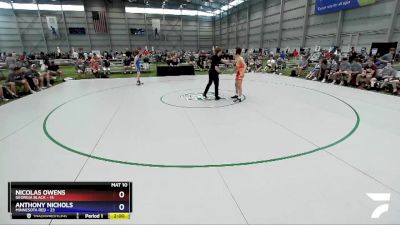 113 lbs 4th Wrestleback (16 Team) - Nicolas Owens, Georgia BLACK vs Anthony Nichols, Minnesota Red