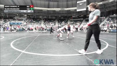 100 lbs Quarterfinal - Henry Romero, IV, Wolfpak Wrestling vs Blake Holzbaugh, Team Guthrie Wrestling