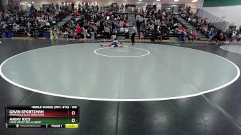 100 lbs Semifinal - Gavin Sportsman, Springdale Elite Wrestling vs Avery Rios, Lions Wrestling Academy