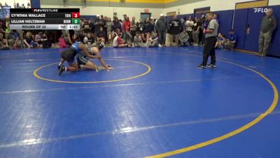 124 lbs Round Of 32 - Cy'nthia Wallace, Trinity vs Lillian Holtzman, Norwin