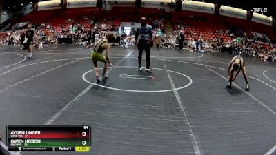 84 lbs Round 3 (8 Team) - Ayden Unger, Lake WC vs Owen Hixson, Silo WC