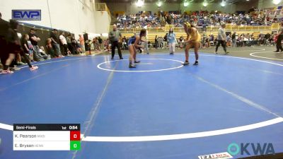 110 lbs Semifinal - Karmony Pearson, Madill Takedown vs Emily Bryson, Hennessey Takedown Club