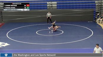 157 lbs Champ. Round 1 - Corbin Mecham, Southern Virginia University vs Joshua Wong, Marymount University