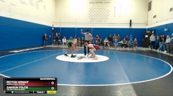 130 lbs Quarterfinal - PEYTON WRIGHT, Wasilla High School vs Dawson Folcik, Colony High School