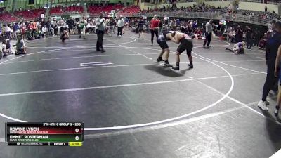 200 lbs 2nd Place Match - Emmet Rosterman, Blair Wrestling Club vs Rowdie Lynch, Broken Bow Wrestling Club