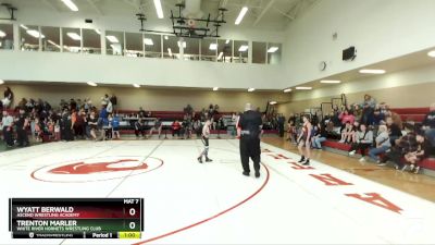 86 lbs Champ. Round 1 - Wyatt Berwald, Ascend Wrestling Academy vs Trenton Marler, White River Hornets Wrestling Club