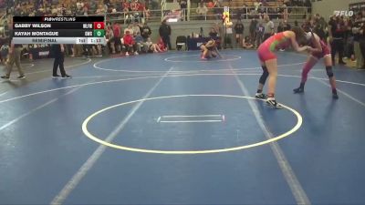 122 lbs Semifinal - Kayah Montague, G4orce Wrestling Club vs Gabby Wilson, Wilmington Ladies Freestyle Wr