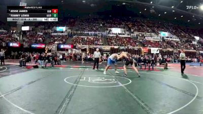 A - 285 lbs Quarterfinal - Jesse James, Hamilton vs Tommy Lewis, Havre