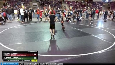 71 lbs Cons. Round 2 - Elijah Copley, Steel City Reloaded Wrestling Club vs Carter O`Hara, Pikes Peak Warriors Wrestling