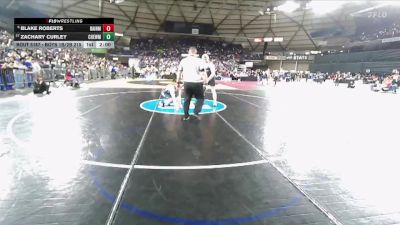 Boys 1B/2B 215 Champ. Round 1 - Zachary Curley, Jenkins (Chewelah) vs Blake Roberts, Rainier