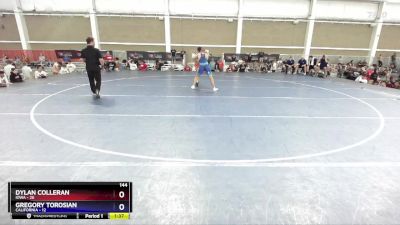 144 lbs Placement Matches (8 Team) - Dylan Colleran, Iowa vs Gregory Torosian, California
