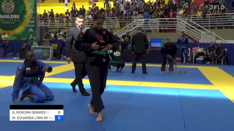 GABRIELA PEREIRA SOARES vs MARIA EDUARDA LIMA AYRES 2023 Brasileiro Jiu-Jitsu IBJJF