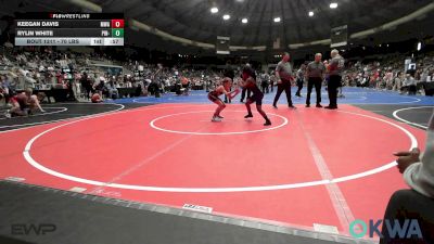 70 lbs Quarterfinal - Keegan Davis, Morris Wrestling Association vs Rylin White, Pin-King All Stars